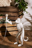 MONKEY STANDING LAMP / WIT