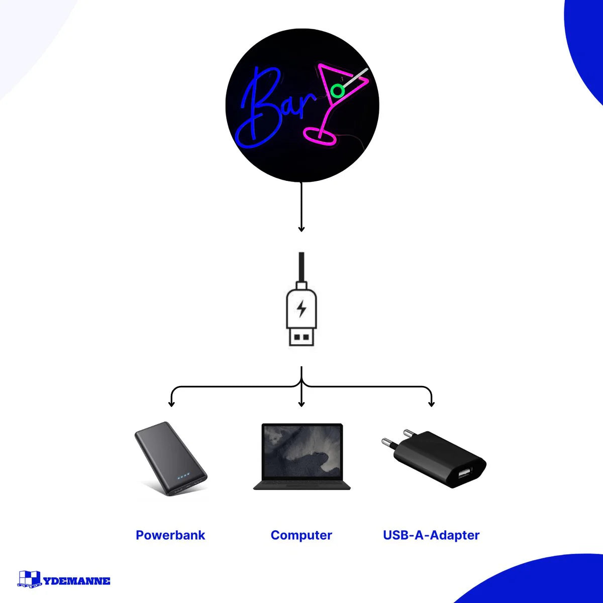 NEON LAMP - BAR COCTAILGLAS