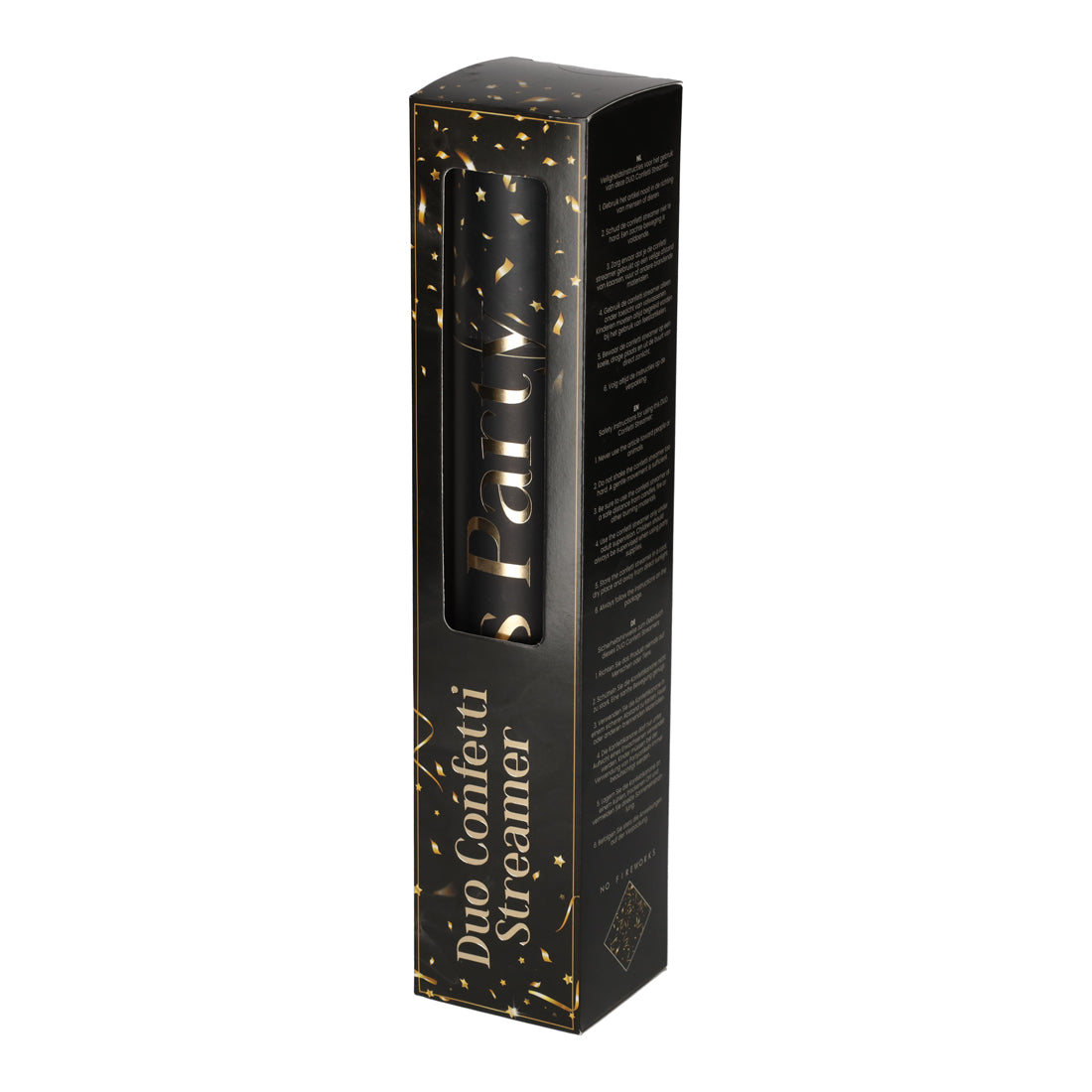 CONFETTI STREAMER - ZWART