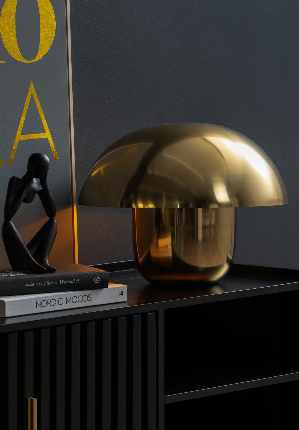 LAMP FAT MUSHROOM GOLD - LARGE