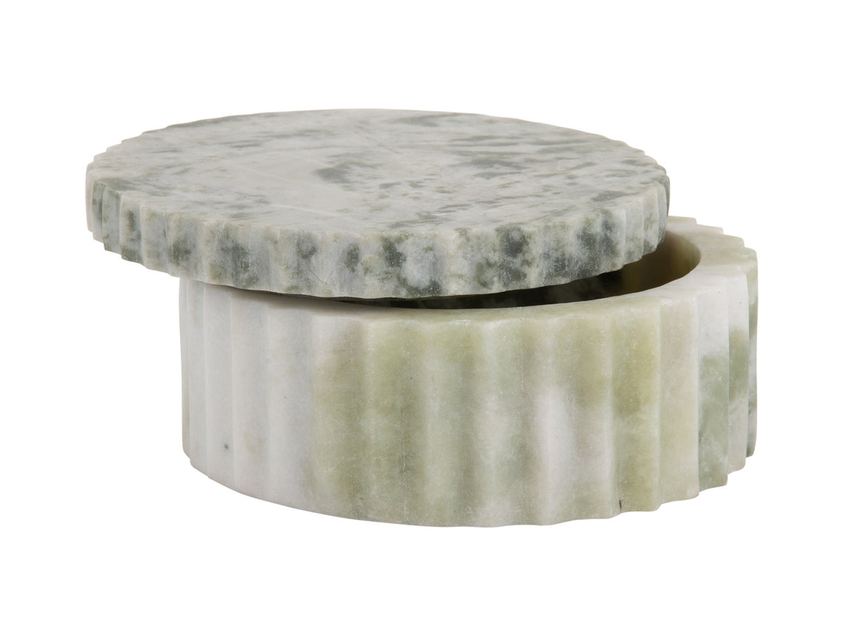 MARMEREN SCHAAL MET DEKSEL - HIMALAYA GROEN