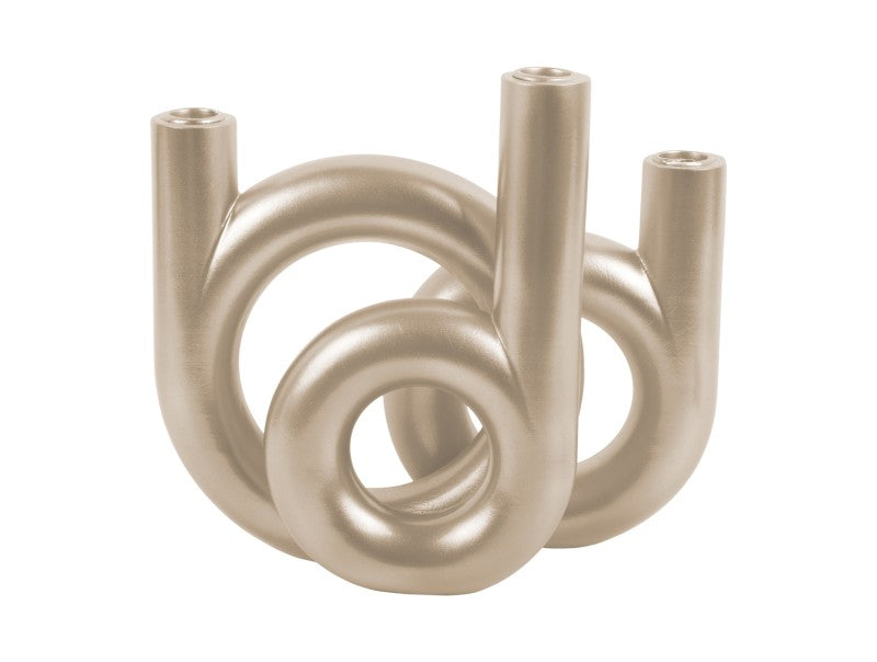 CANDLE HOLDER RINGS - METALLIC GOLD