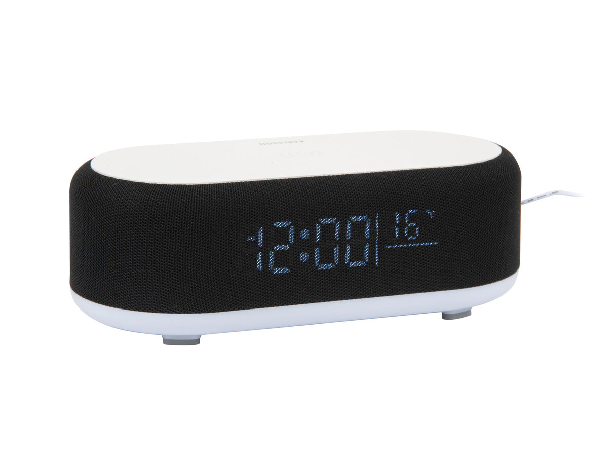 VOGUE ALARM CLOCK + SPEAKER + PHONE CHARGER - ZWART