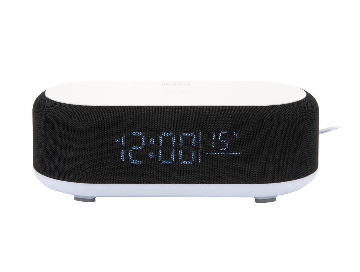VOGUE ALARM CLOCK + SPEAKER + PHONE CHARGER - ZWART