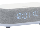 VOGUE ALARM CLOCK + SPEAKER + PHONE CHARGER - GRIJS