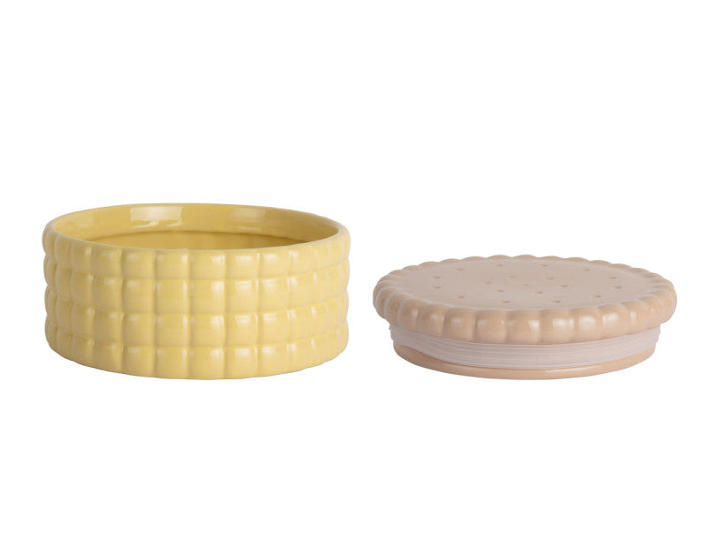 BISCUIT BOX LARGE - SOFT YELLOW