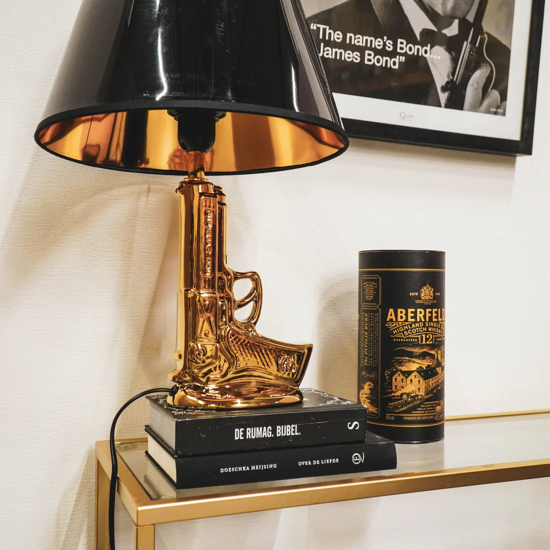 TABLE LAMP GUN - GOLD