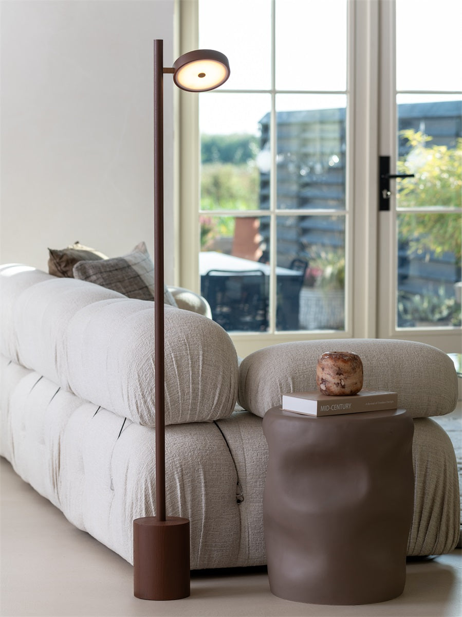 OKINAWA STAANDE LAMP - 1 SHADE - ASH TERRA BROWN