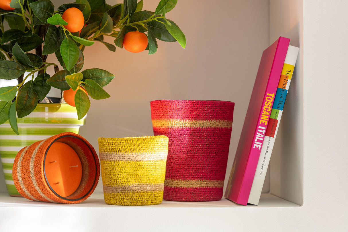 GEURKAARS MAND GEEL - MEDIUM