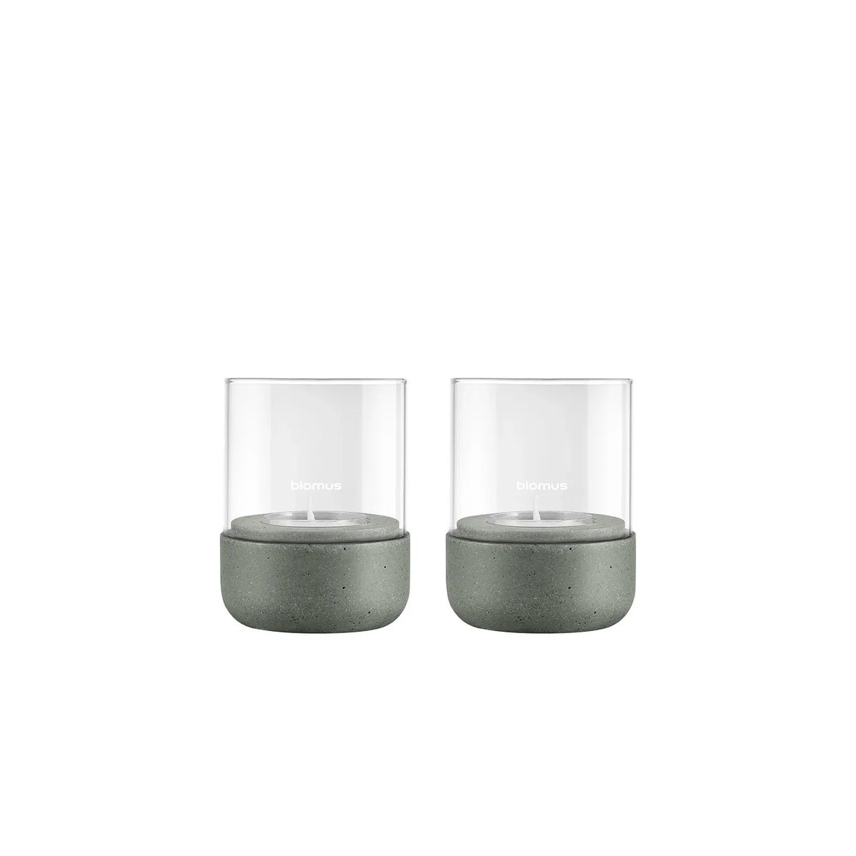 CALMA THEELICHTHOUDER XS - AGAVE GREEN (SET VAN 2)