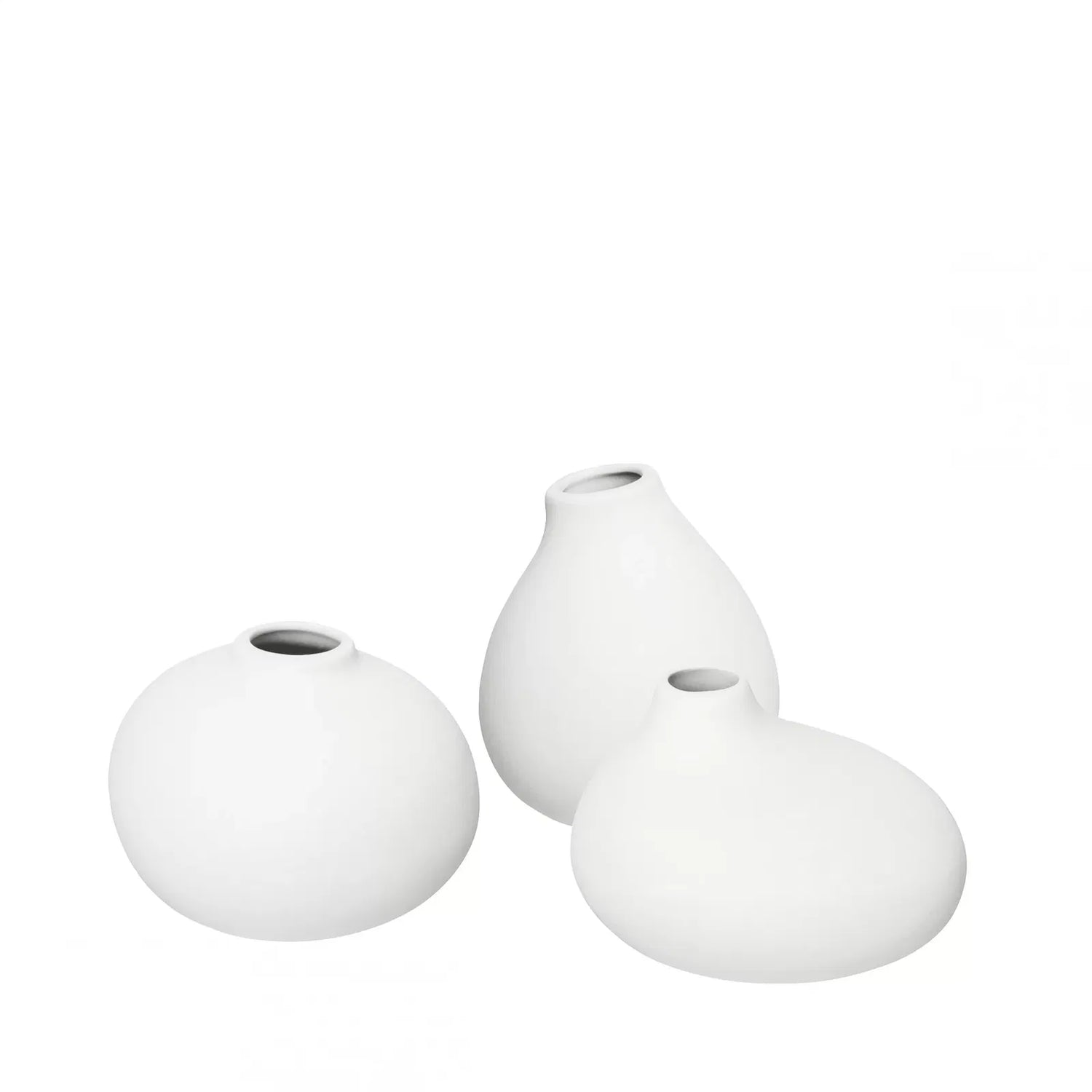 NONA WHITE - SET VAN 3 VAASJES