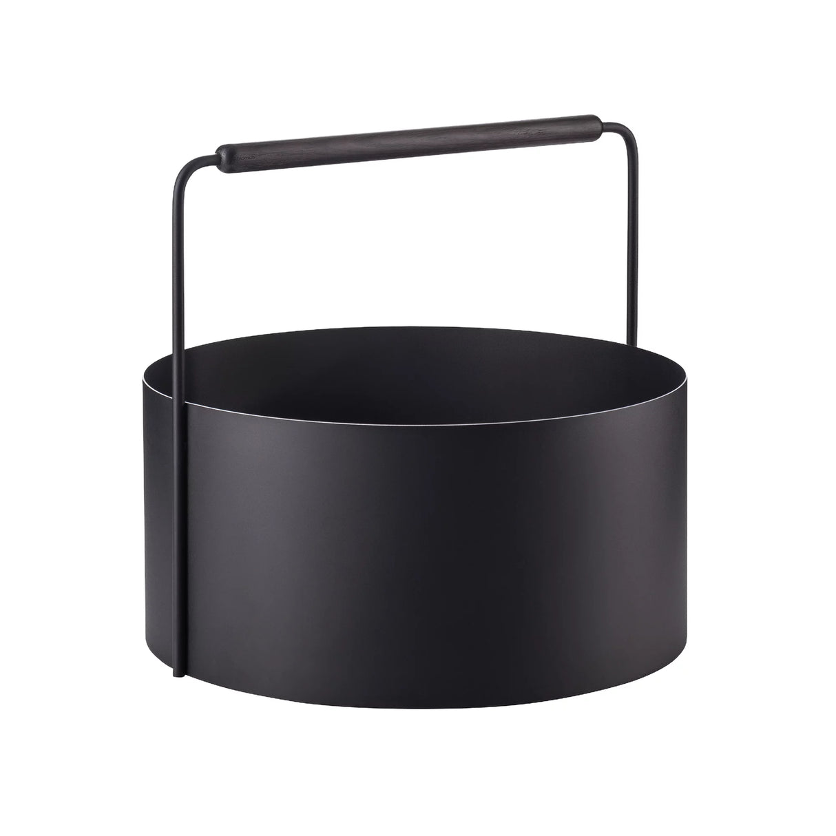 ASHI FIREWOOD BASKET - BLACK/OAK - LARGE