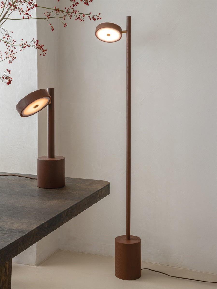 OKINAWA STAANDE LAMP - 1 SHADE - ASH TERRA BROWN