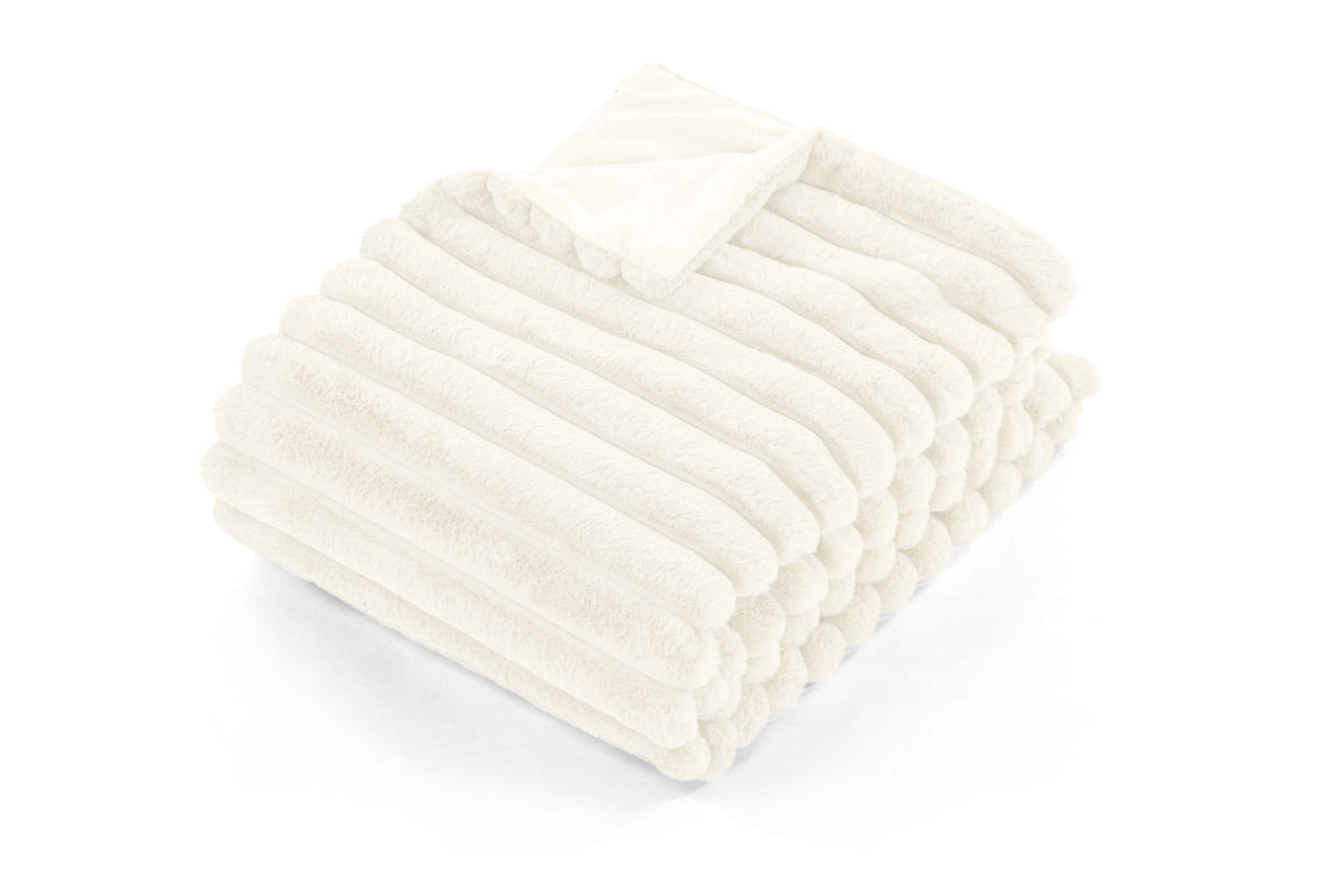 PLAID RABBIT STRIPE - IVORY