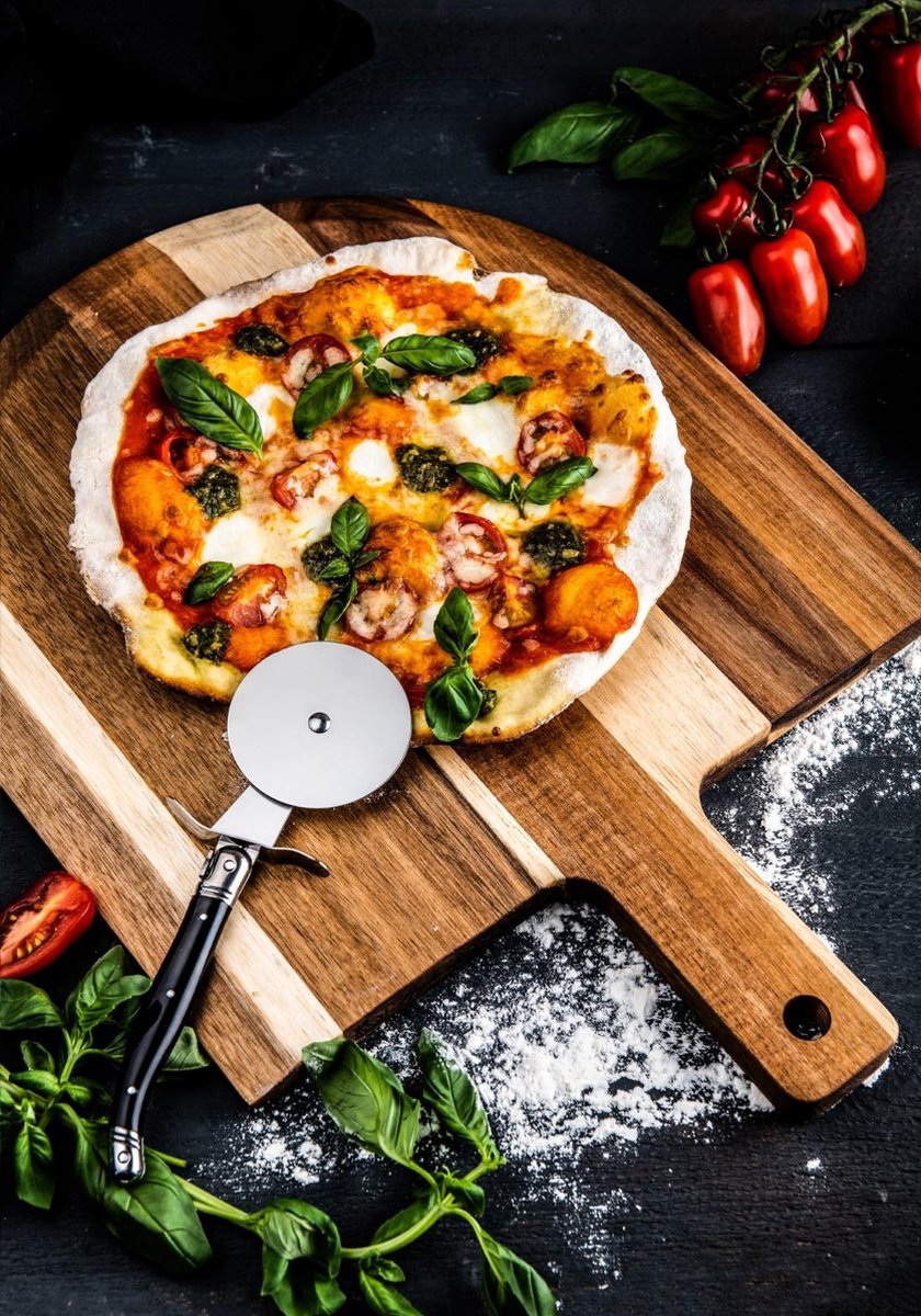 PREMIUM LINE PIZZAPLANK MET PIZZASNIJDER