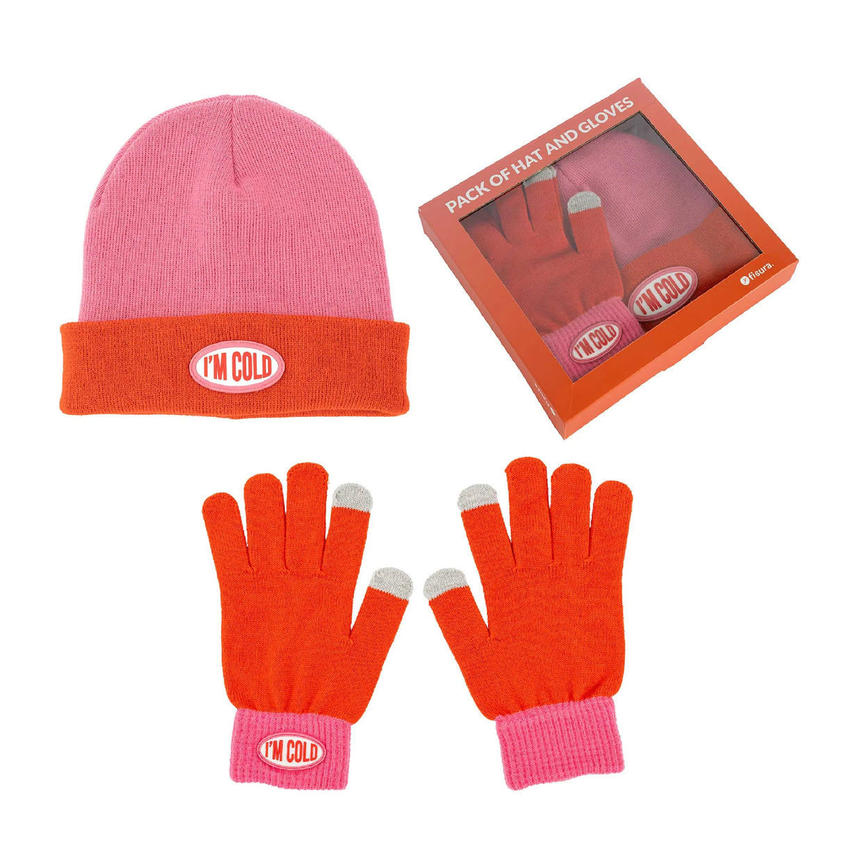 GIFTBOX MUTS & HANDSCHOENEN - ROZE
