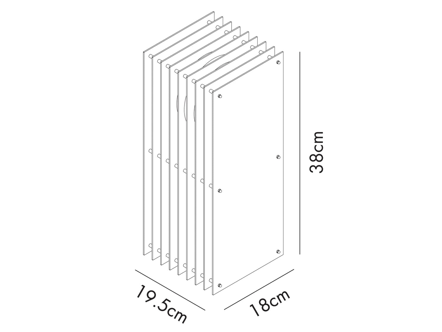 LOP LAMP RECTANGLE SMALL - CLEAR