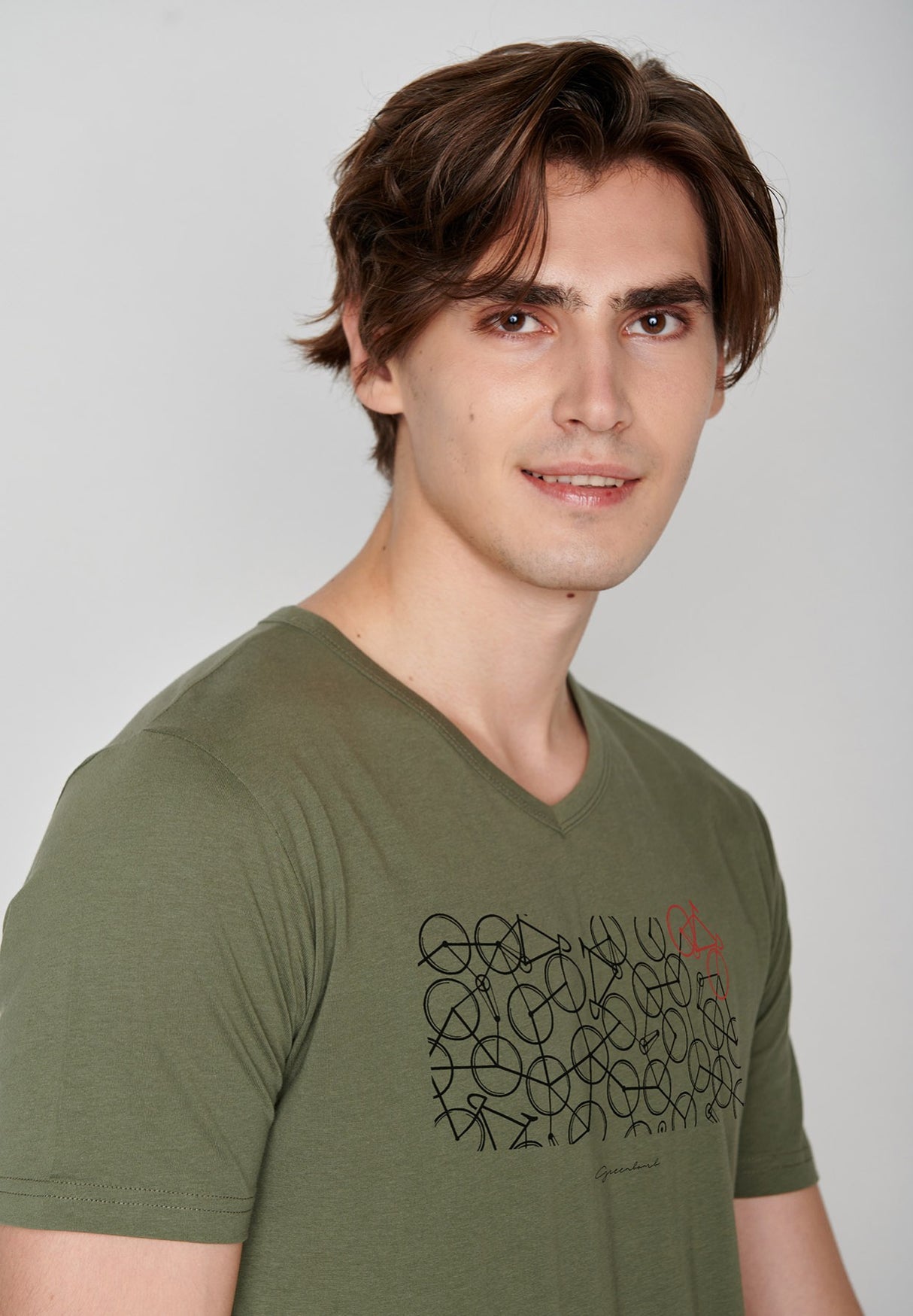 T-SHIRT BIKE MIX PEAK - DIRTY OLIVE