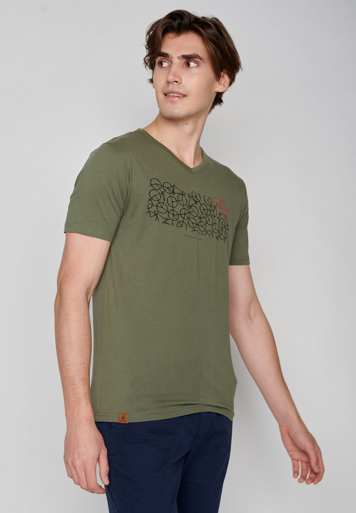 T-SHIRT BIKE MIX PEAK - DIRTY OLIVE