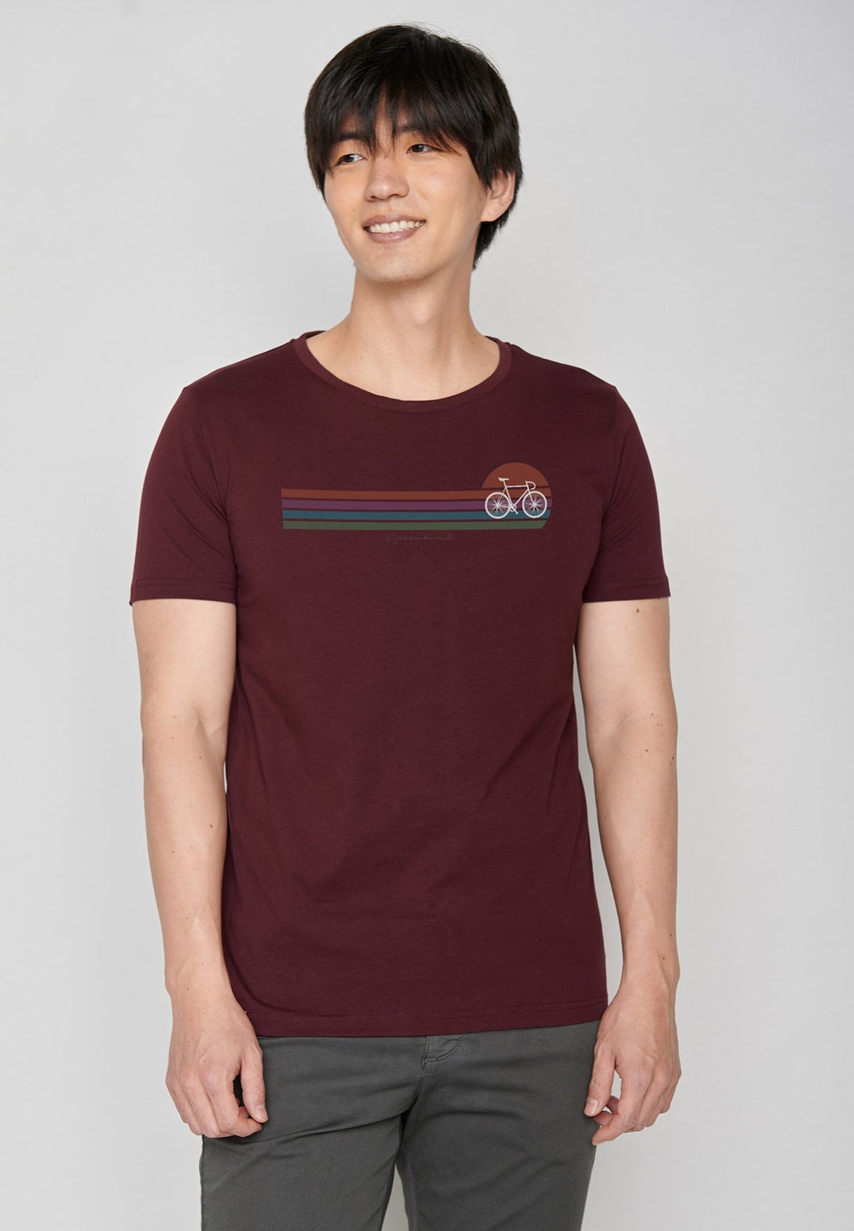 T-SHIRT BIKE SUNSET STRIPES - VELVET