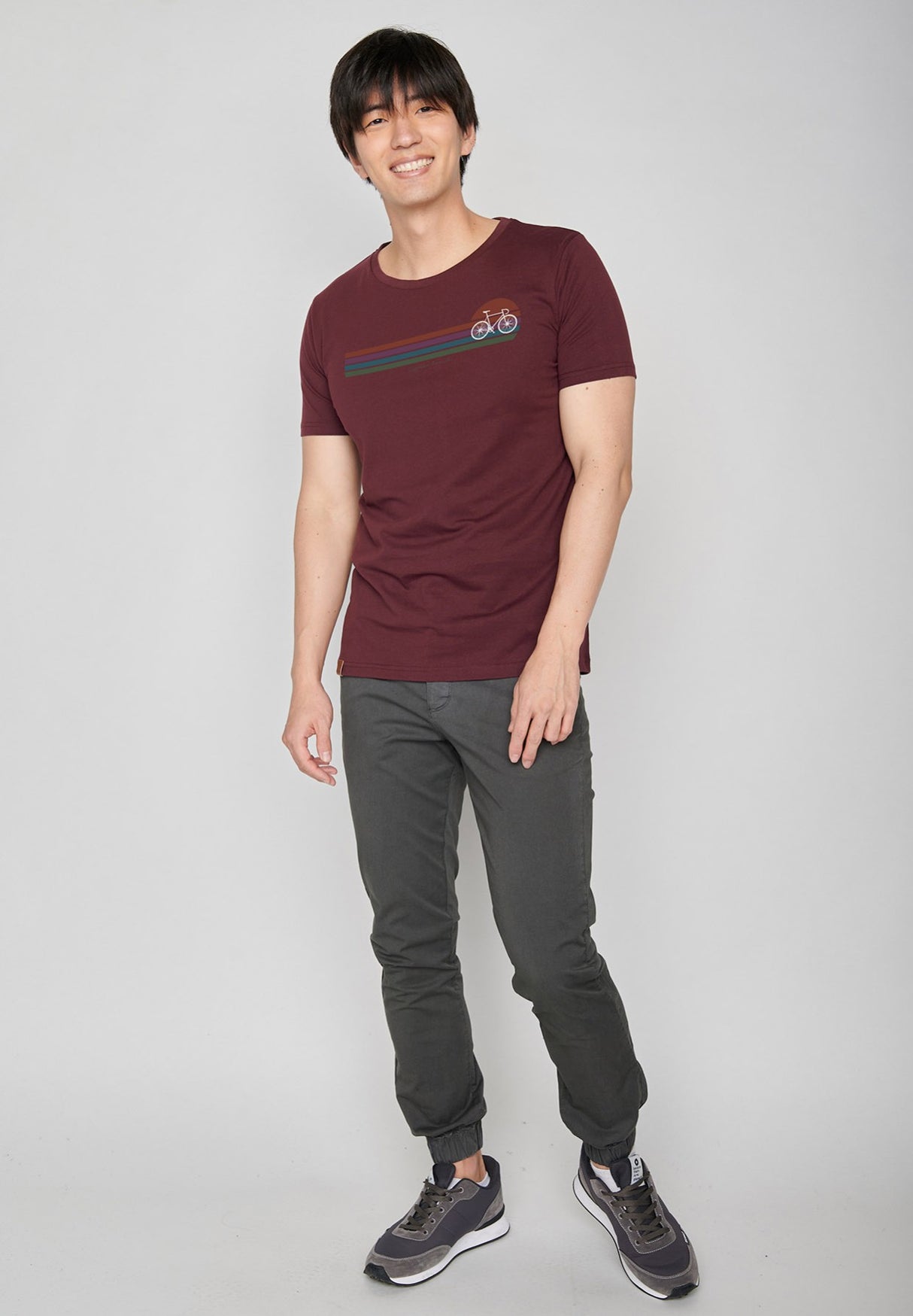 T-SHIRT BIKE SUNSET STRIPES - VELVET