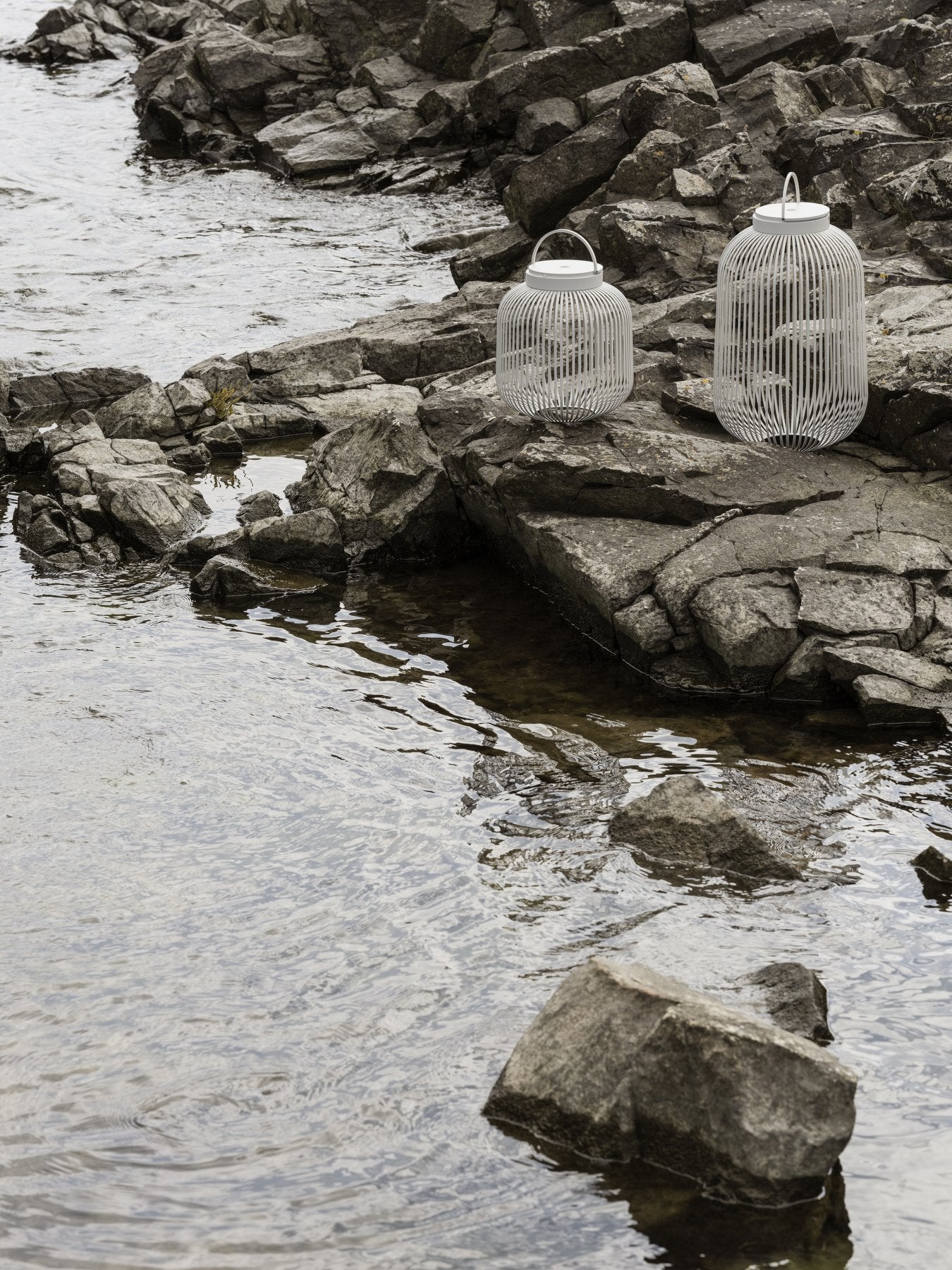 LITO - LED LAMP SILK GRAY - LARGE