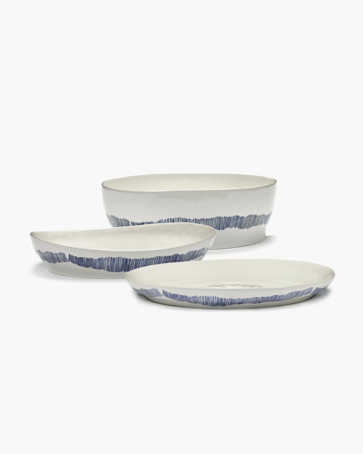 OTTOLENGHI SERVEERSCHAAL WIT/BLAUW - SMALL