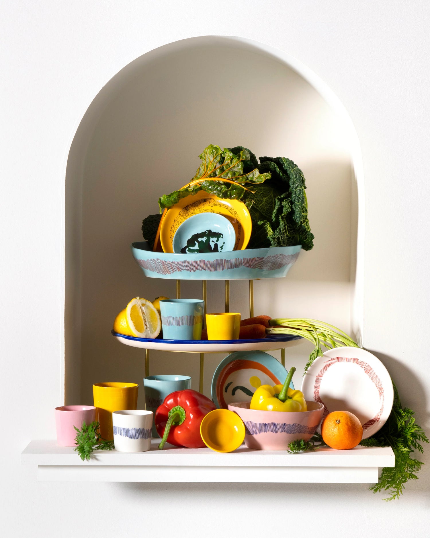 OTTOLENGHI SERVEERSCHAAL WIT/ROOD - MEDIUM