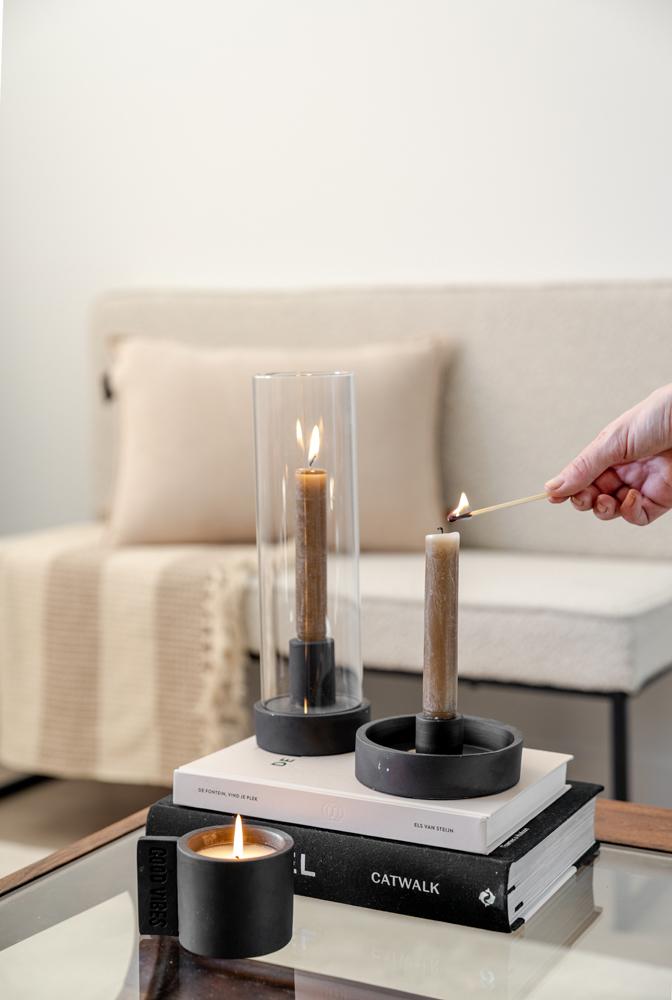 KANDELAAR TESS - ZWART