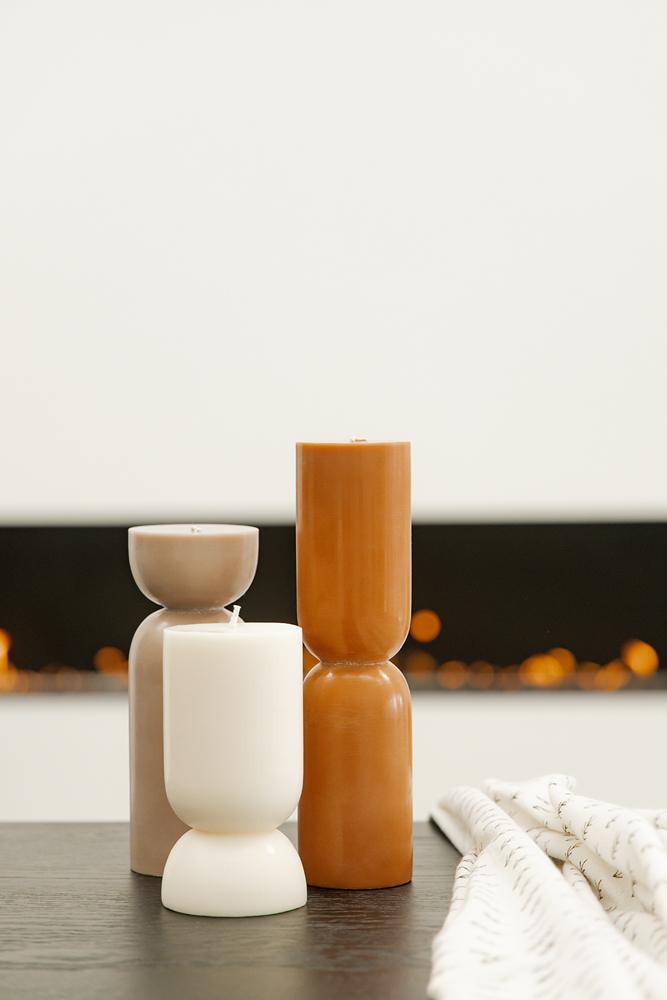 KAARS ORGANISCHE VORM  / COGNAC / LARGE