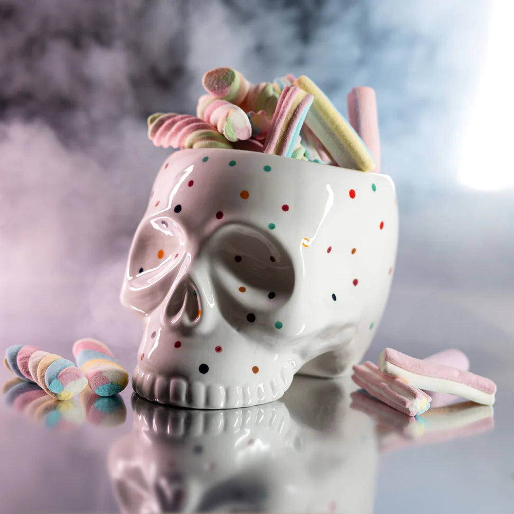 SKULL PLANTENPOT - DOTS