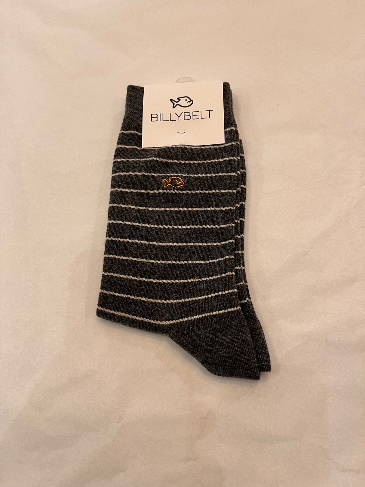 SOKKEN KATOEN - STREPEN GRIJS/WIT