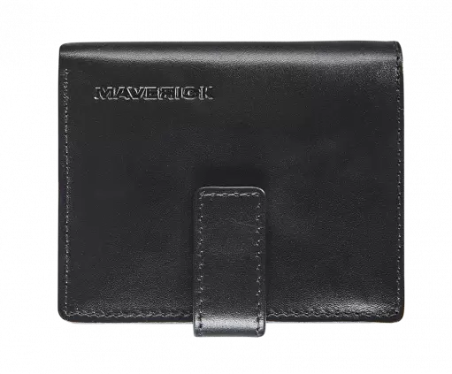 ZWART LEDEREN CARDPROTECTOR COMPACT