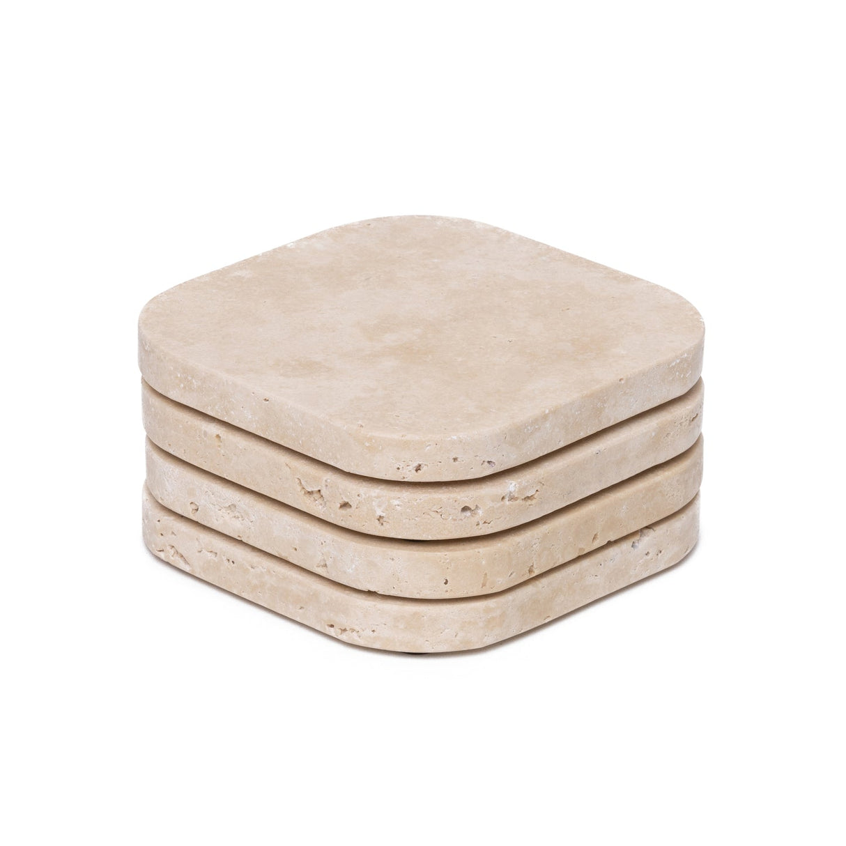 TRAVERTINE ONDERZETTERS 4 STUKS