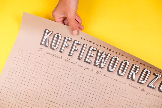 SPELPOSTER KOFFIEWOORDZOEKER