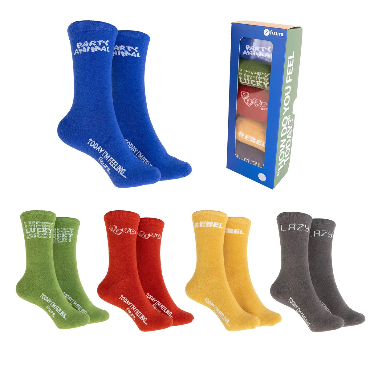 SET VAN 5 SOKKEN "HOW DO YOU FEEL TODAY"