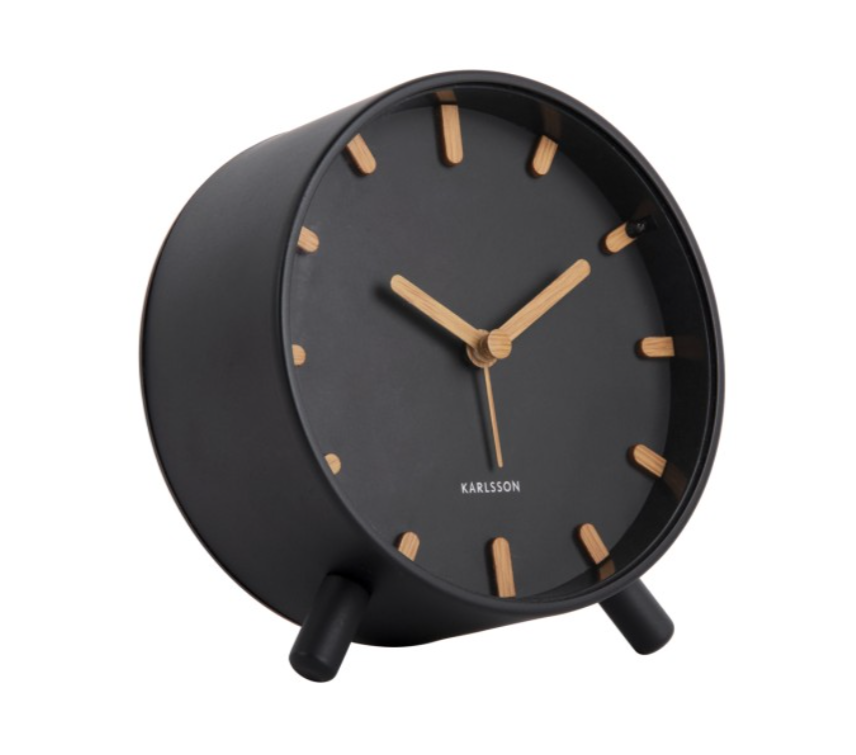 ALARM CLOCK GRACE - ZWART