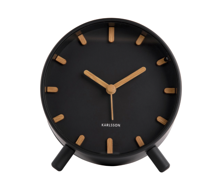 ALARM CLOCK GRACE - ZWART