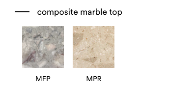 RIZZ TAFEL MET MARMER BLAD