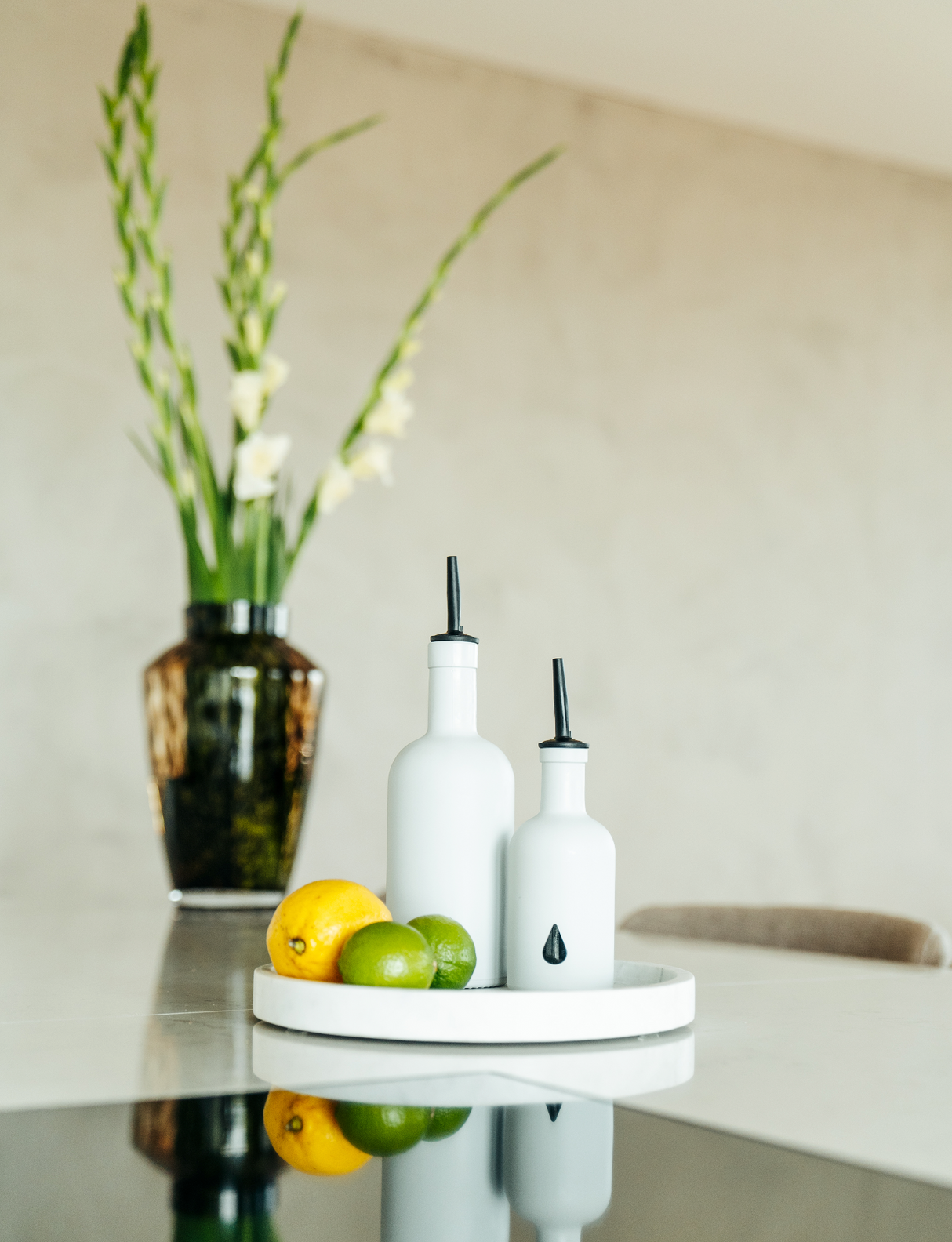 OLIJFOLIE & AZIJNFLES - MIST GREY