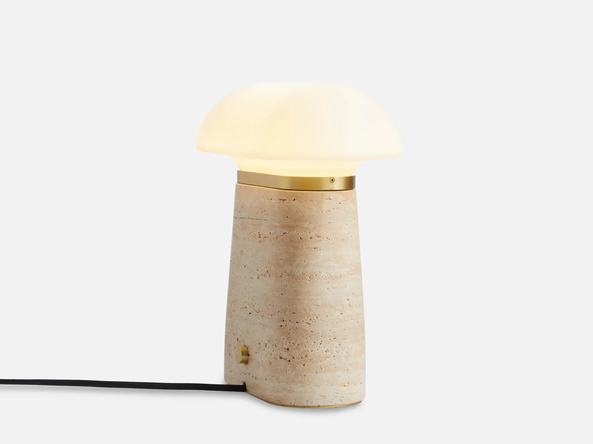 NOVA TABLE LAMP - IVORY TRAVERTINE