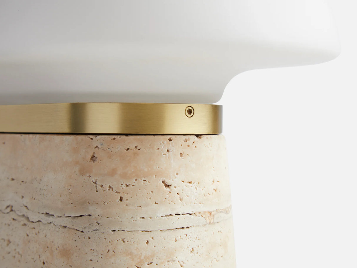 NOVA TABLE LAMP - IVORY TRAVERTINE