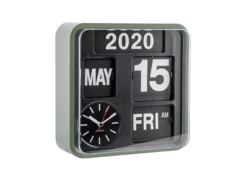 WALL CLOCK MINI FLIP - GREEN