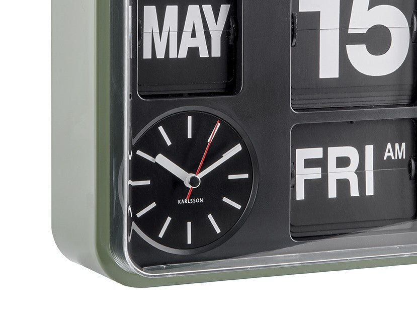 WALL CLOCK MINI FLIP - GREEN