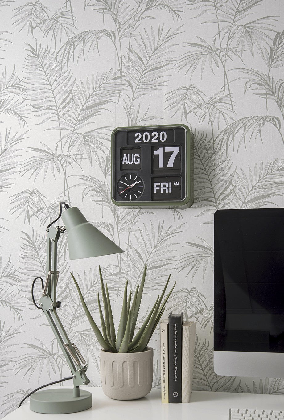 WALL CLOCK MINI FLIP - GREEN