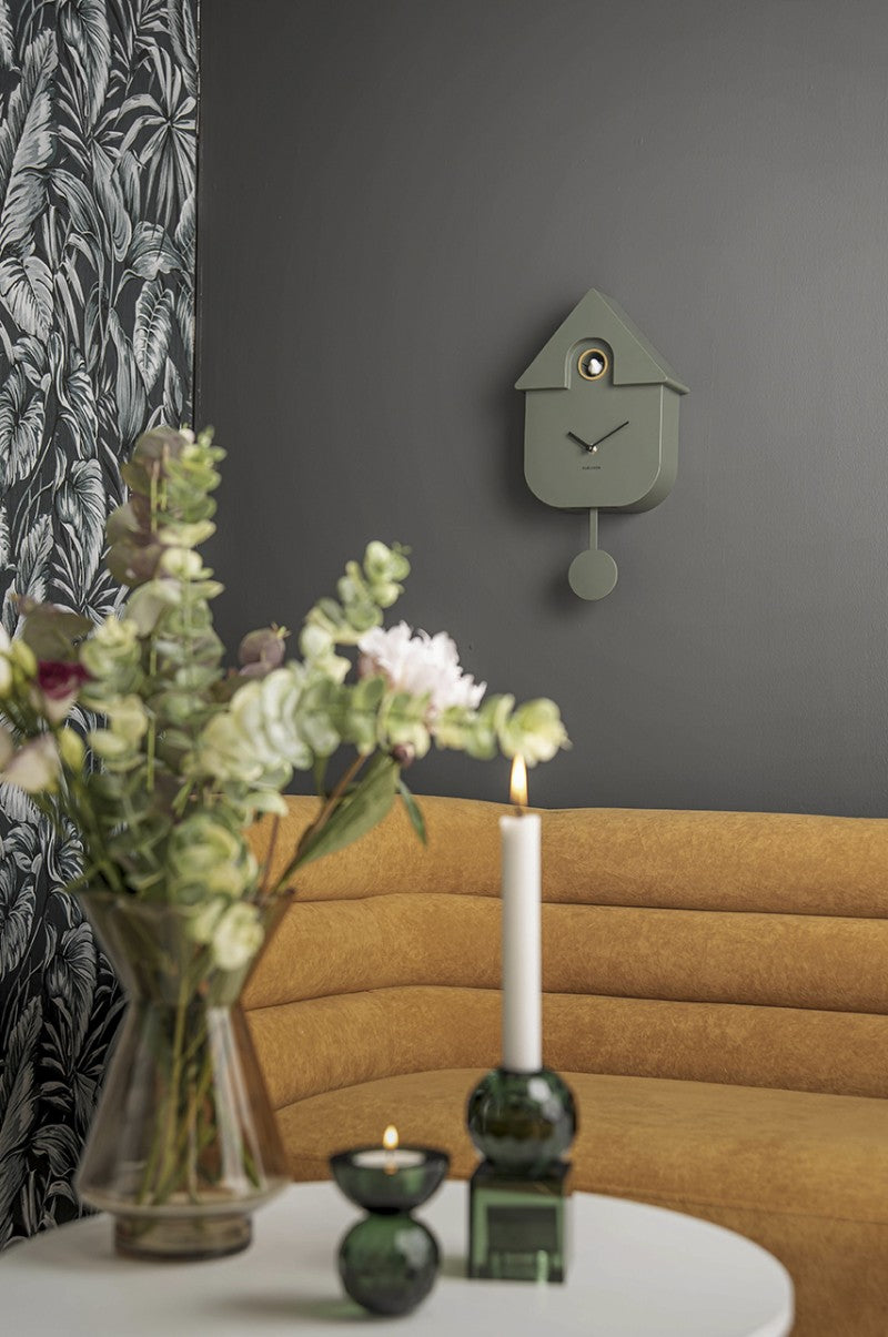 CUCKOO WANDKLOK - JUNGLE GROEN