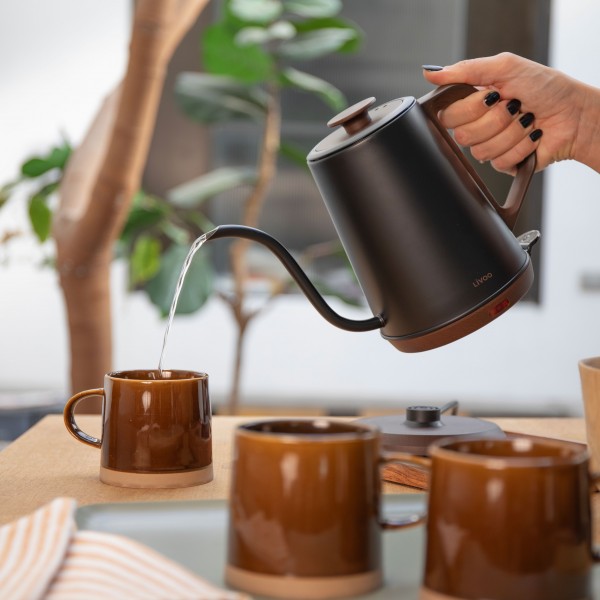 WATERKOKER MET ZWANENHALS - 1,2 LITER