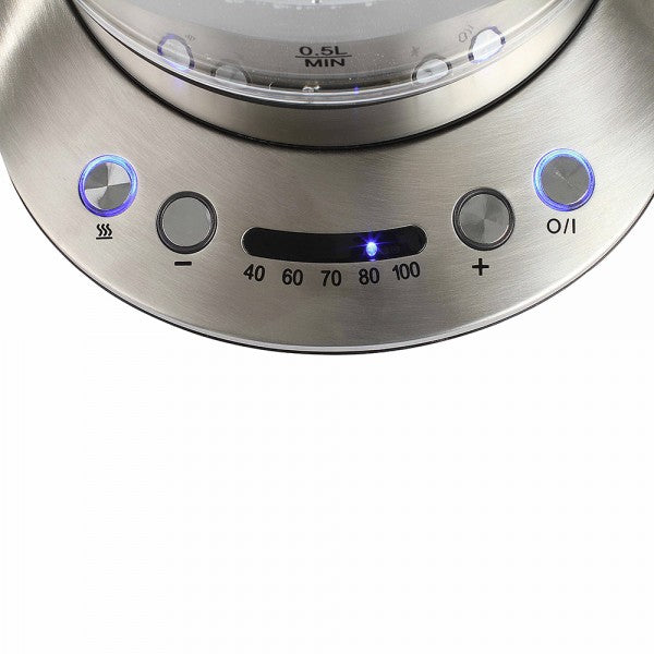 WATERKOKER/THEEPOT MET INSTELBARE TEMPERATUUR 1,7 L