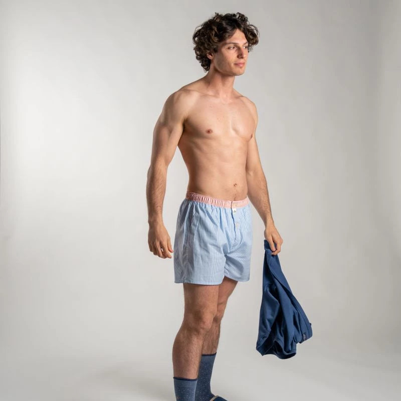 BOXERSHORT LIGHT BLUE STRIPES