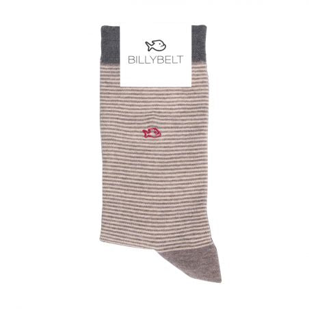 SOKKEN KATOEN - STREPEN BRUIN